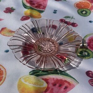 Anchor Hocking 1930s Cafe Pink Depression Glass Candy Nut Bowl/dish